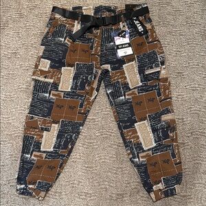 Women’s Brown and Black Patterned Pants